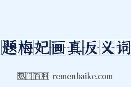 题梅妃画真反义词是什么意思的图片